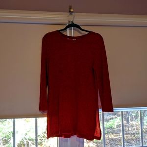 Old Navy XS Red Super Soft Long Sleeve Tunic